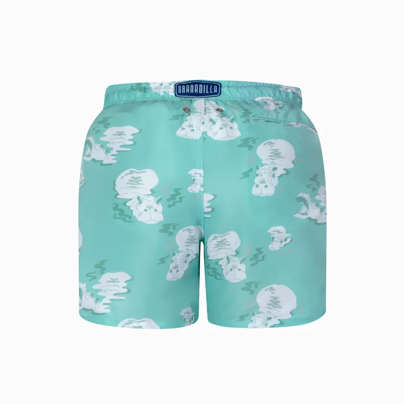 Mid-length Swim Shorts | Hippo / Mint - Image 5