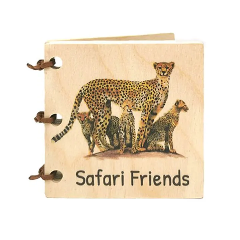 Wooden Baby Book - Safari Friends - Image 1