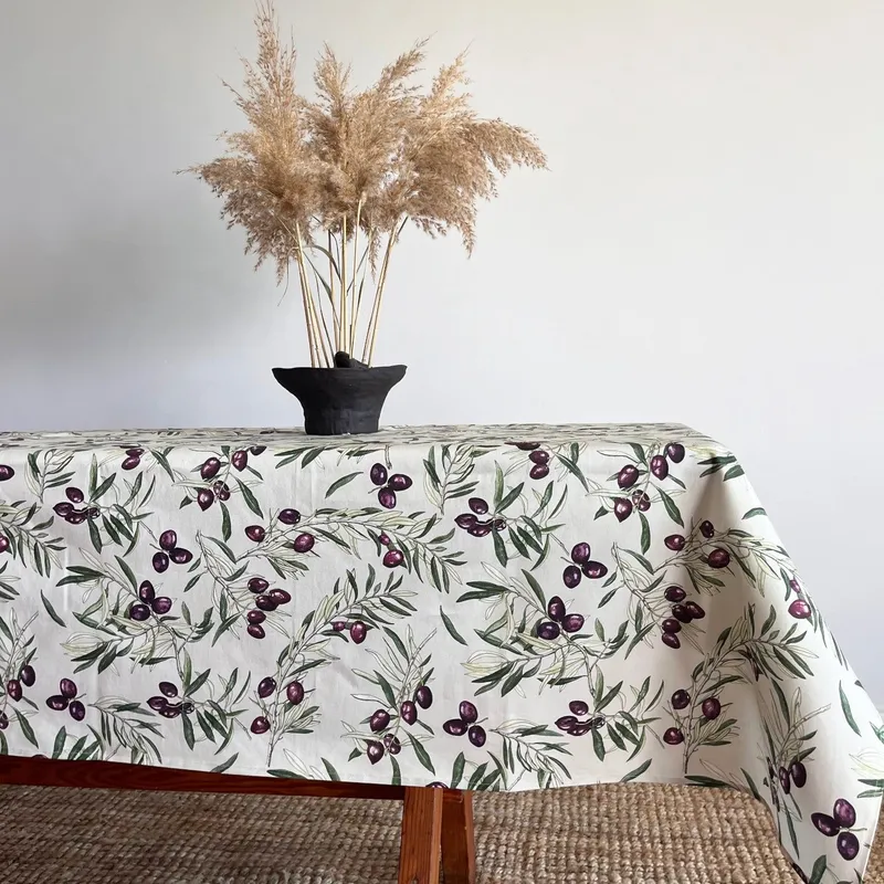 Mediterranean Olive Tablecloth - Image 1