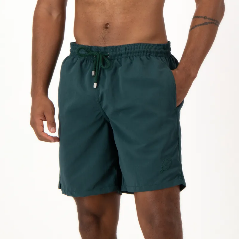Long Swim Shorts | Plain / Emerald - Image 2