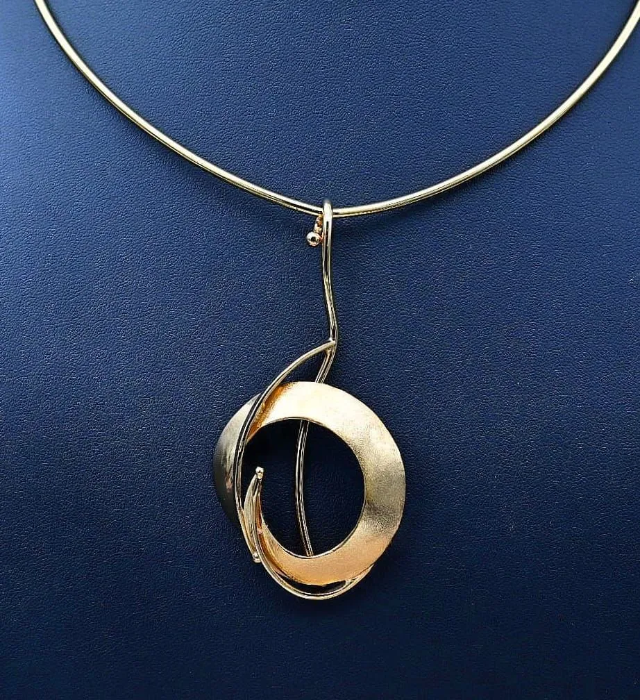 Abstract 18ct Gold Plated