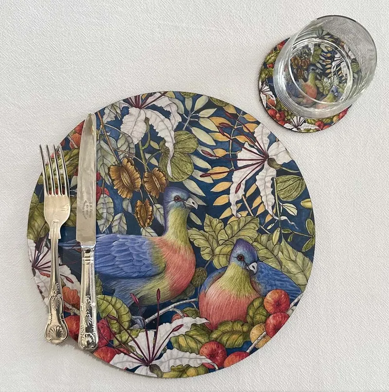 Placemat (Cork Backed) - Bauhinia Blues - Image 2