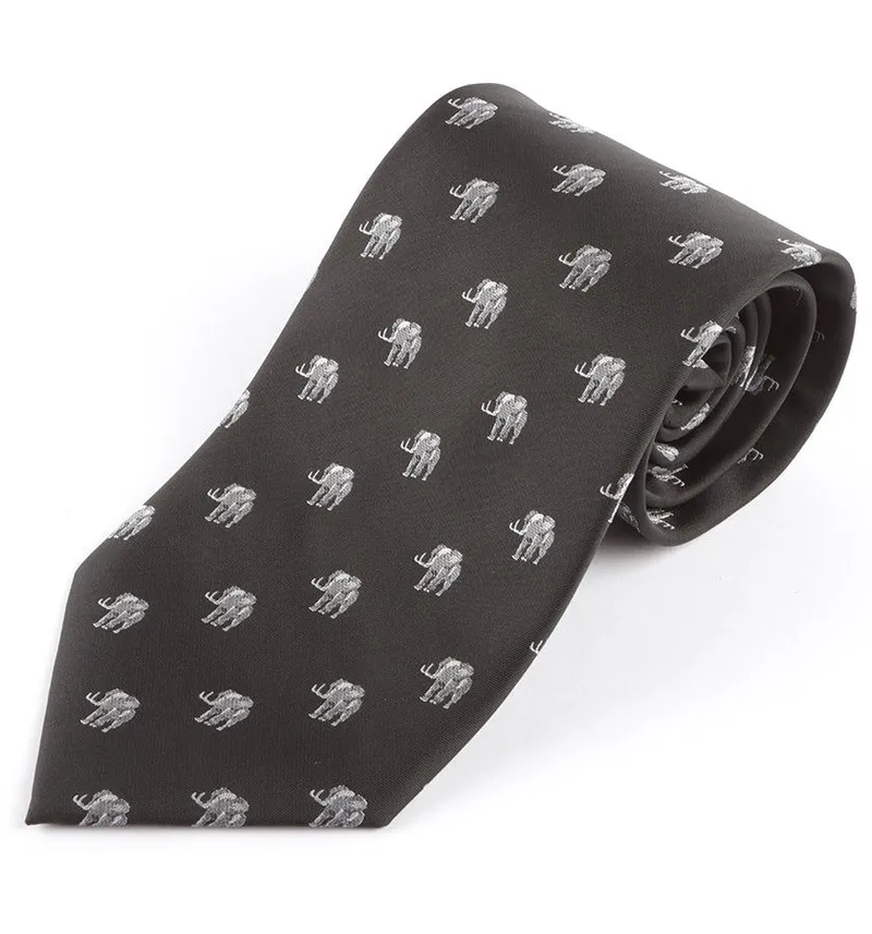 Single Elephant woven Microfiber necktie - Image 2