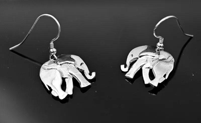 Baby Elephant Earrings - Image 1