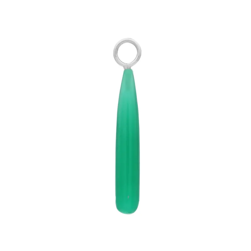 Green Onyx Drop Hoop Charm - Image 2