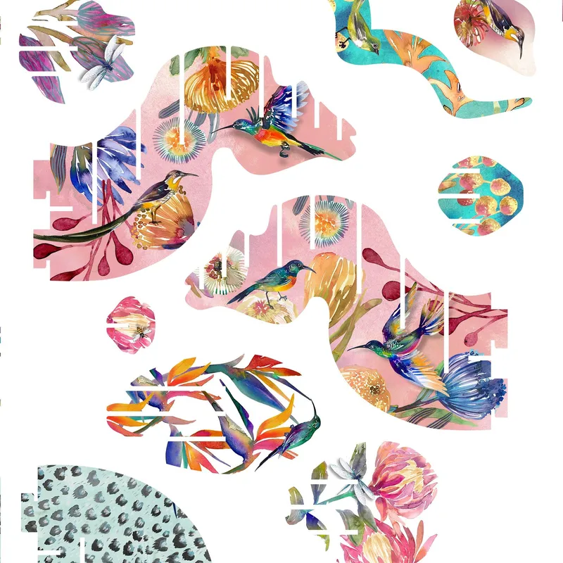 Mini Kudu head with Paradise print - Image 2