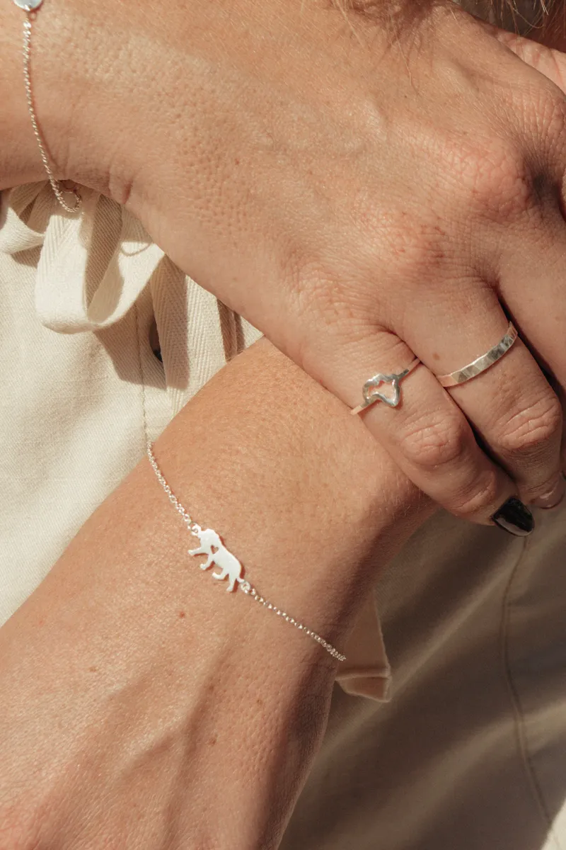 Lion with Heart Cutout Bracelet - Image 2