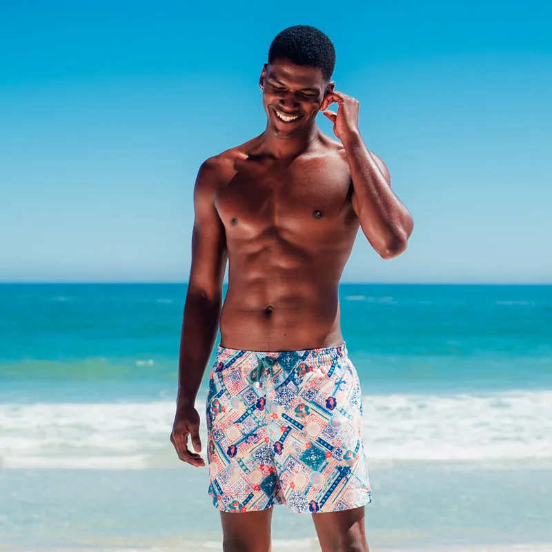 Mid-length Swim Shorts | Mermaid Mosaic / Multi - Image 1