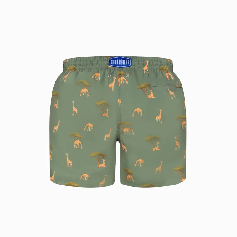 Mid-length Swim Shorts | Giraffe / Green - Image 2