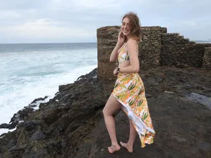 Juicy Tropics Flaired Summer Pants