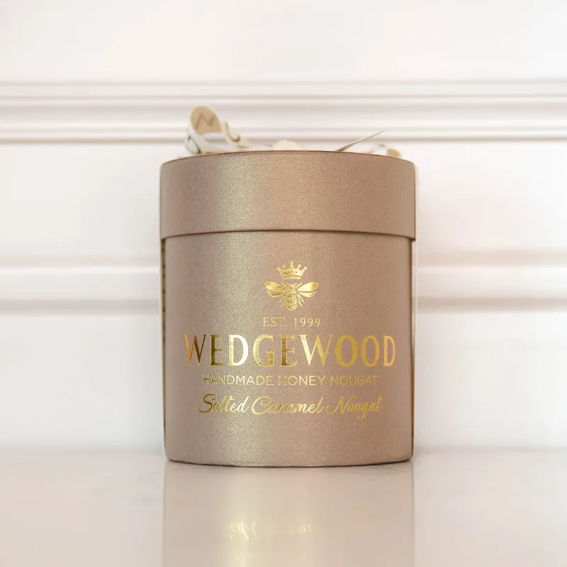 Salted Caramel Gold Small Hat Box - Image 1