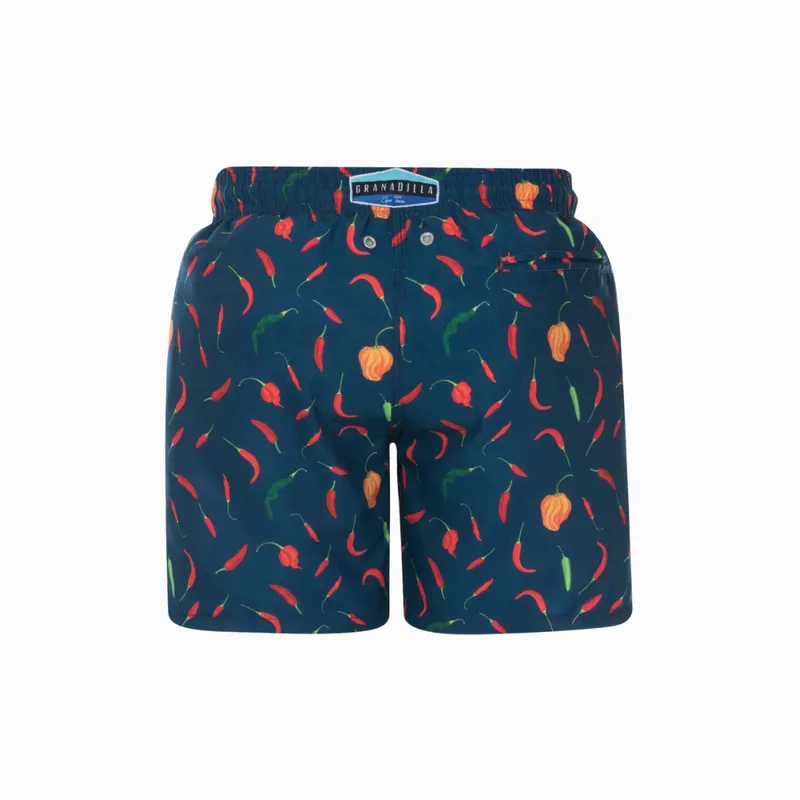 Mid-length Swim Shorts | Chillies / Navy - Image 5