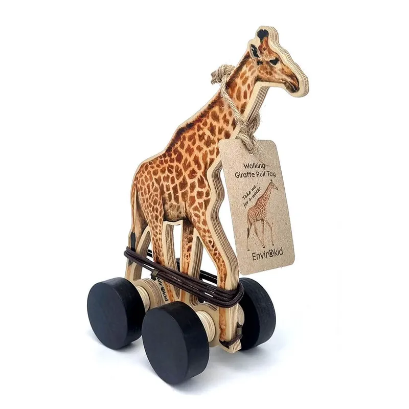 Giraffe Wooden Pull Toy - Image 1