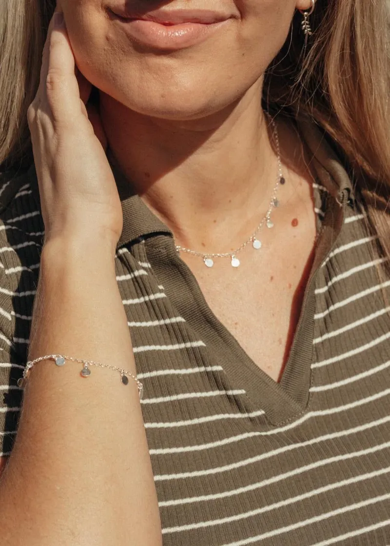 Multi Flat Circle Choker Pendant - Image 3