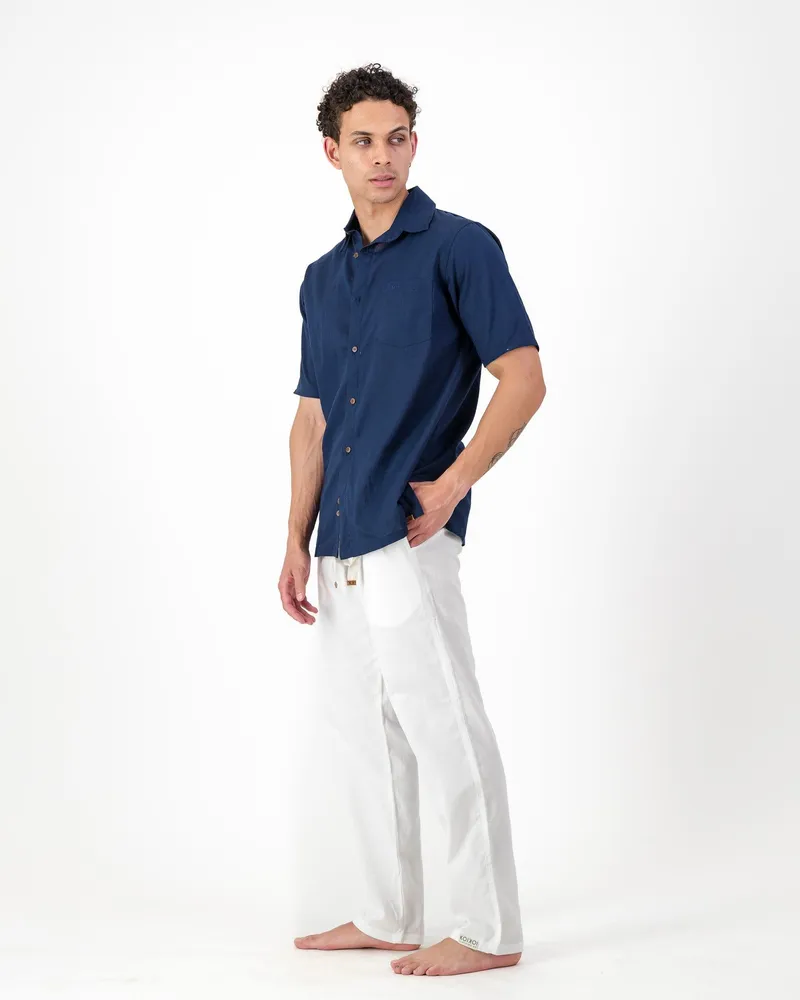 Regular Fit Trousers - Solid White - Image 1