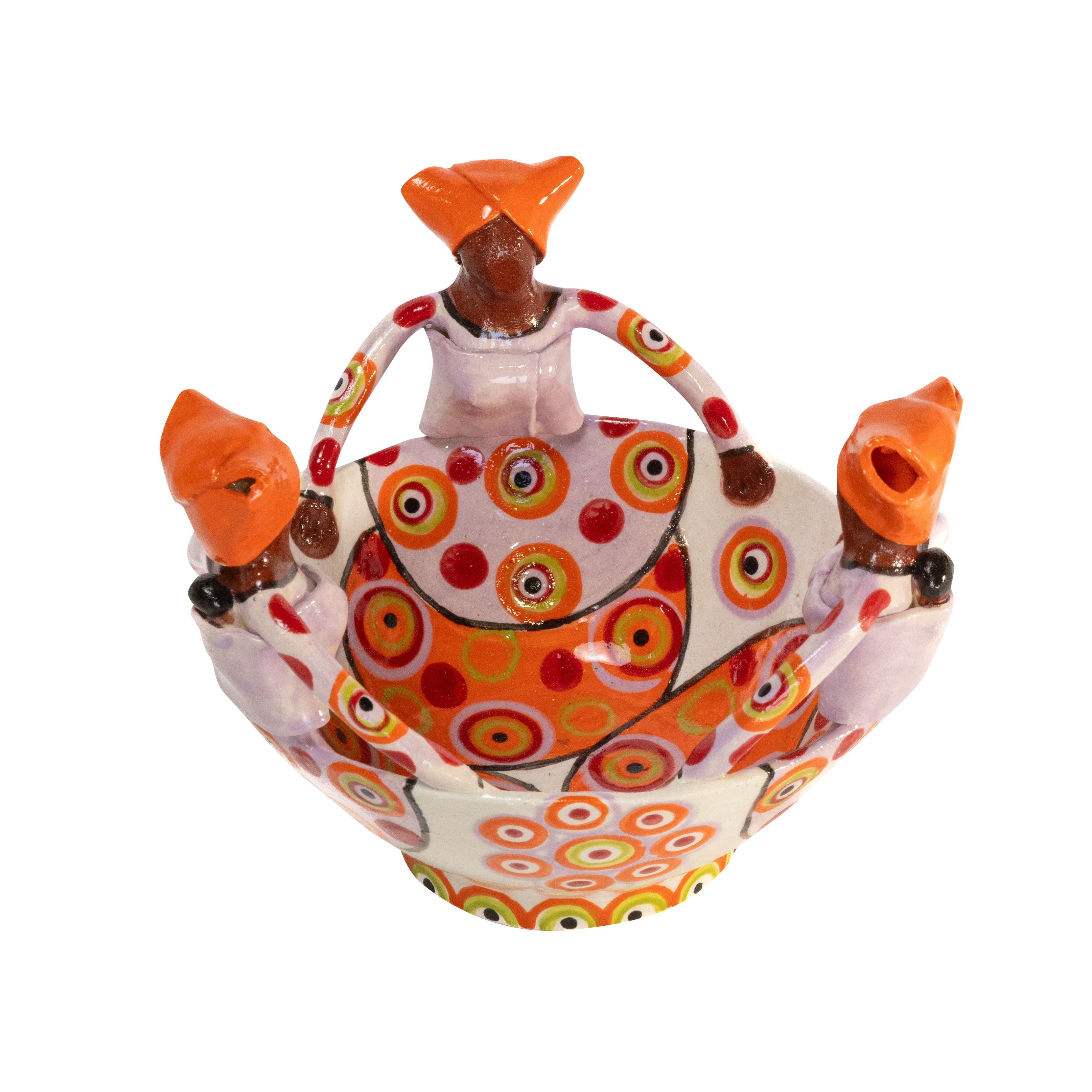 3Lady Women of Africa Bowl New Colourway: Pink, Orange & Red