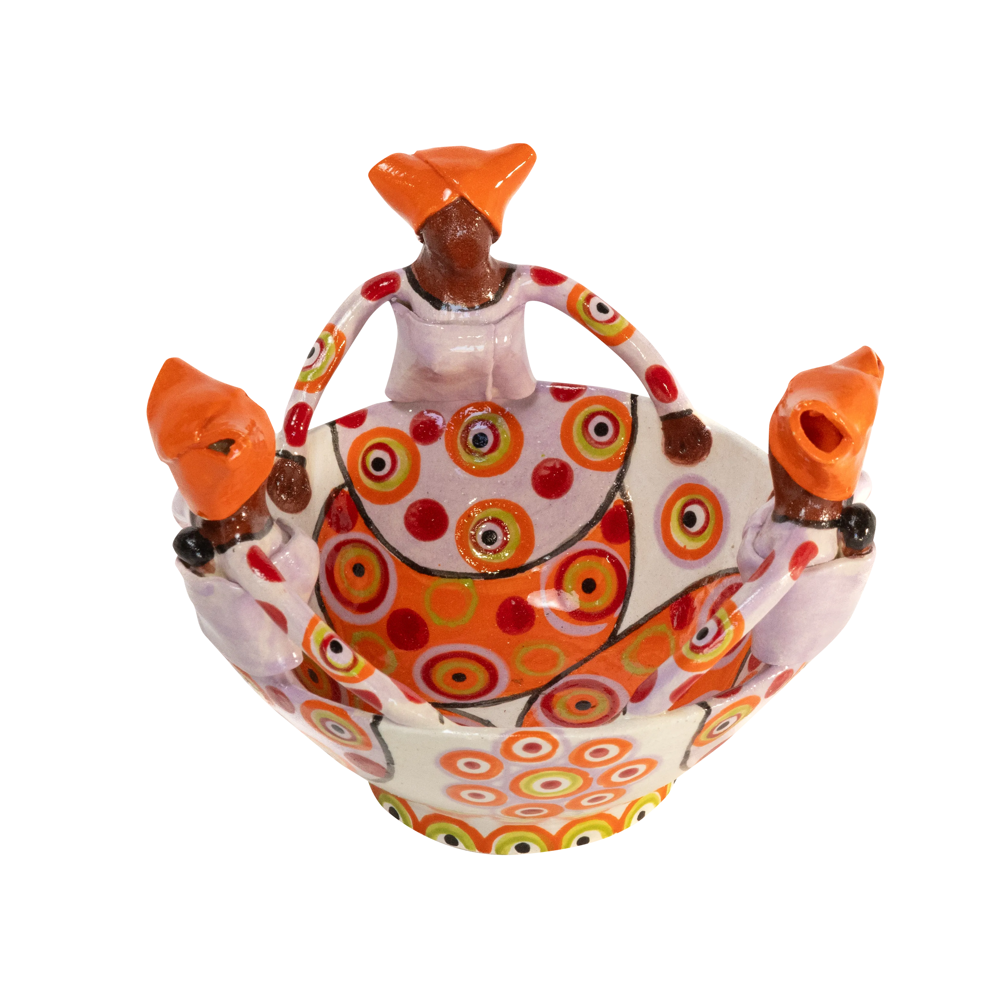 3Lady Women of Africa Bowl New Colourway: Pink, Orange & Red