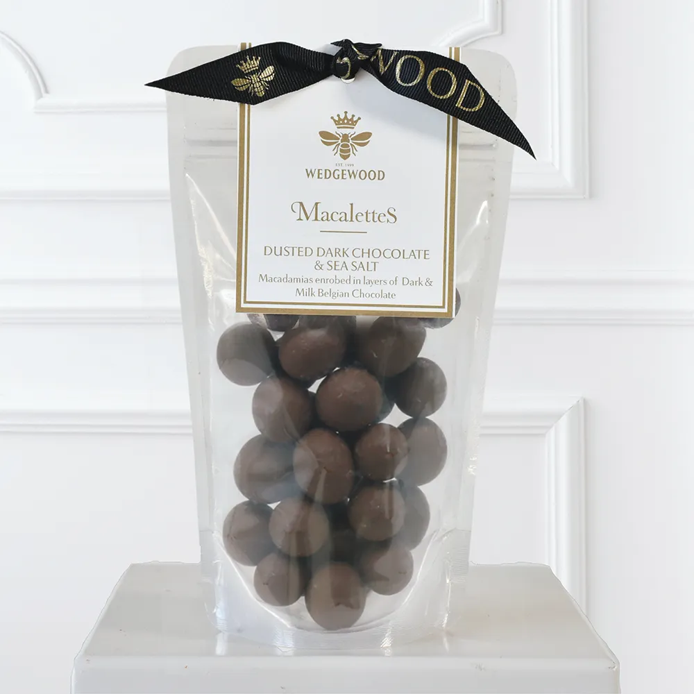 Dusted Dark Belgian Chocolate Enrobed Macadamia Macalettes
