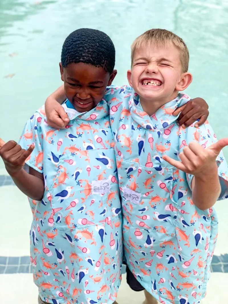 Kids Quick-dry Microfiber Towel Poncho - Image 2