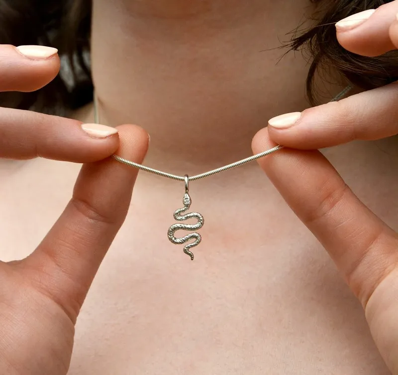 Silver Boa Necklace - Image 6