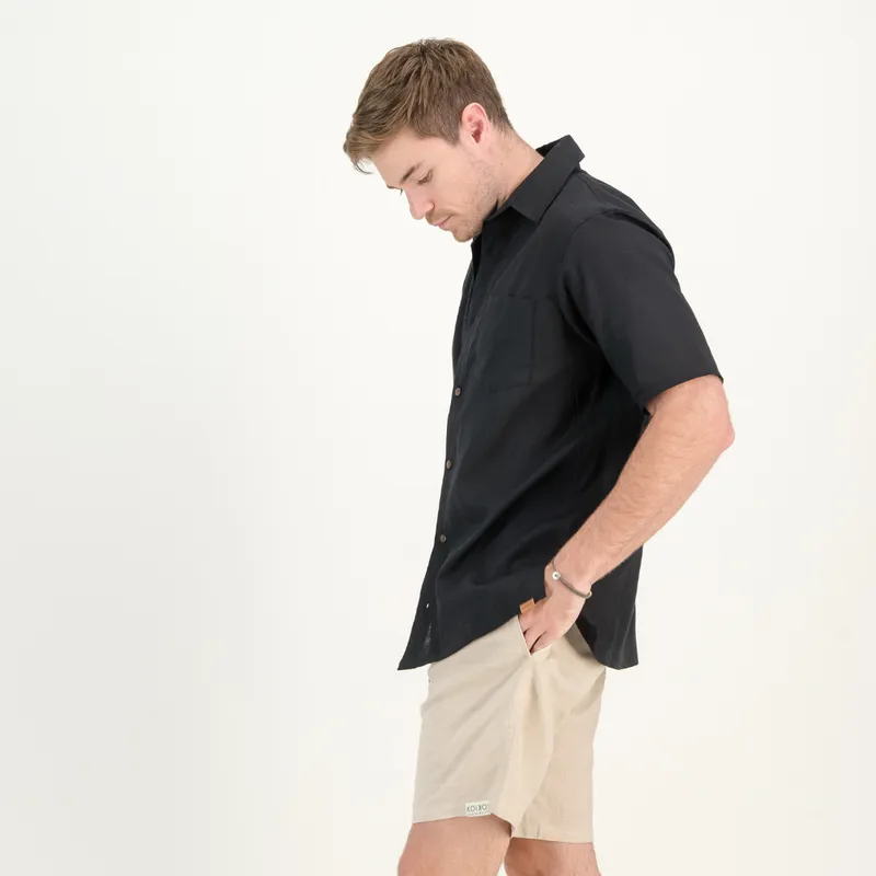 Caprice Shirt - Black Linen - Image 2